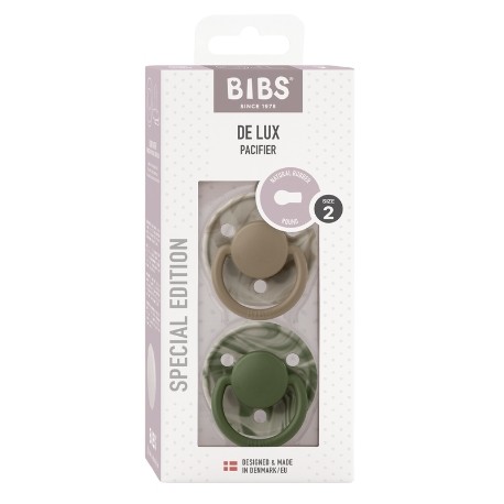 BIBS De Lux Tie Dye- 2 stuks,  Maat 2 (6+m.),  Rond - Latex