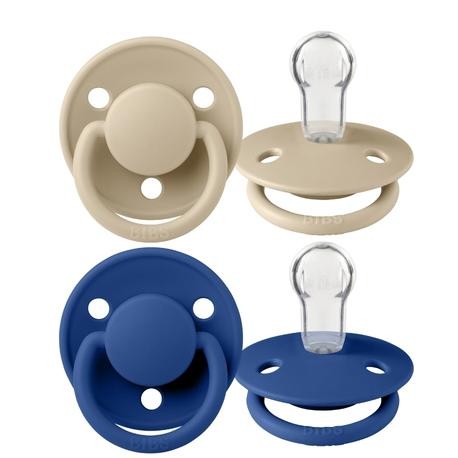 BIBS De Lux - Lot de 2,  One size (0-36 mois), Ronde - Silicone,