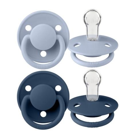 BIBS De Lux - Lot de 2,  One size (0-36 mois), Ronde - Silicone,