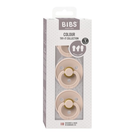 BIBS Try-It Colour - Lot de 3, Taille 1 (0-6 mois.)