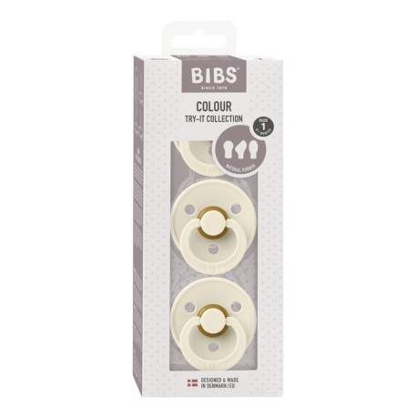 BIBS Try-It Colour - 3 Pack, Maat 1 (0-6 maanden.)