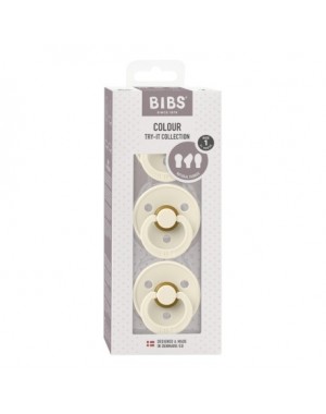 BIBS Try-It Colour - 3 Pack, Maat 1 (0-6 maanden.)