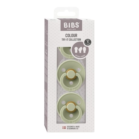 BIBS Try-It Colour - 3 Pack, Maat 1 (0-6 maanden.)