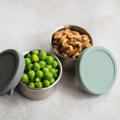 Aya&Ida, Snack bakjes 100 ml, Dark Grey / Mint Green