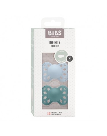 BIBS Infinity lot de 2,  Size 1 (0-6 m), Anatomique - Silicone