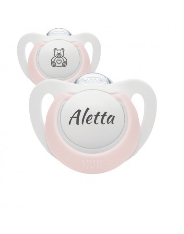 NUK Star,  Maat 0 ( 0-2 maanden), Anatomisch - Silicone, Speen met naam