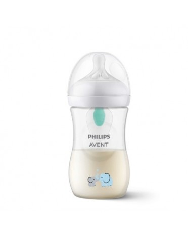 Philips Avent, Natural Response AFV babyfles olifant, 260 ml, Leeftijd 1m+