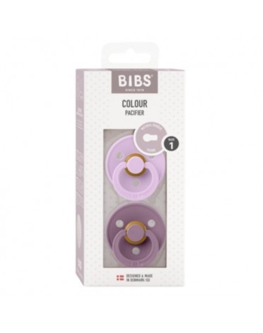 BIBS Colour - Lot de 2,  Taille 1 (0-6 mois),  Arrondi - Latex