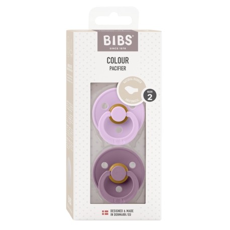 BIBS Colour 2 stuks, Maat 2 (6+m), Orthodontisch - Latex