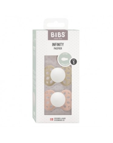BIBS Infinity Night 2-pack,  Maat 1 (0-6 m), Symmetrisch - Silicone