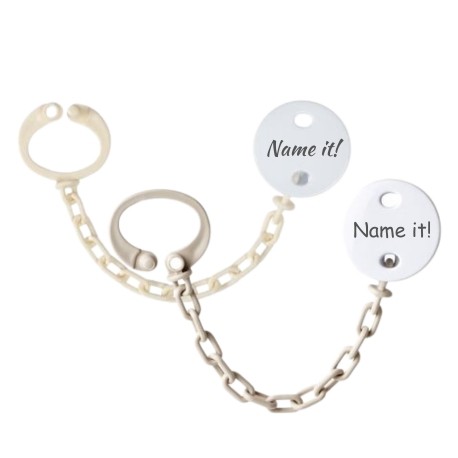 Attache-tétine personnalisée, Ronde, 2-pack, Plusieurs couleurs disponibles