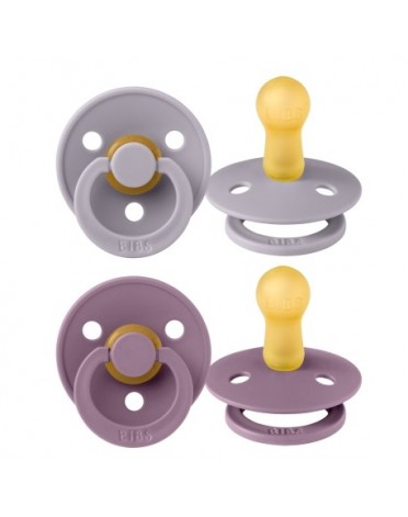BIBS Colour - Lot de 2, Taille 2 (6+ mois), Arrondi - Latex