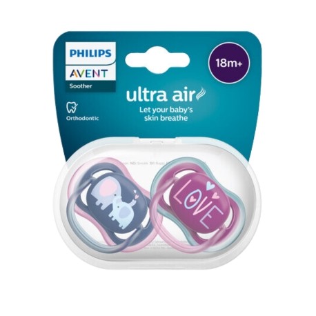 PHILIPS AVENT Ultra Air, Fopspeen 18+ maanden, Symmetrisch - siliconen
