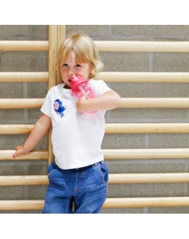 Nüby, biberon anti-déversement avec paille, 12+ mois, Pink