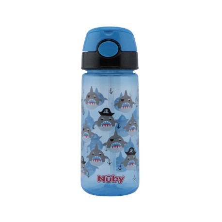 Nüby, Tasse à bec avec paille, 3 ans, Blue
