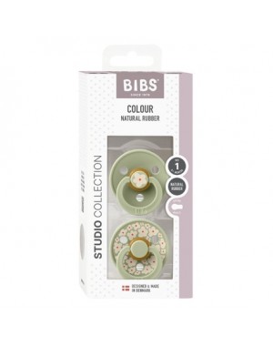 BIBS Studio Line - Lot de 2,  Taille 1 (0-6 mois),  Arrondi - Latex