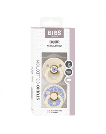 BIBS Studio Line - 2 stuks, Maat 2 (6+ maanden), Rond - Latex,