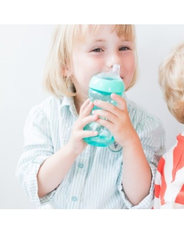 Nüby, Mini beker met grip, 4+ maanden, Aqua