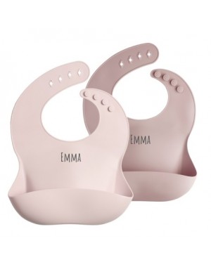 Byhappyme, Bavoirs avec nom, 2-pack, Plusieurs couleurs disponibles