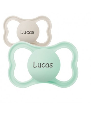 MAM Supreme,  Maat 2 (6-16m), Symmetrisch - Silicone, Gepersonaliseerde spenen