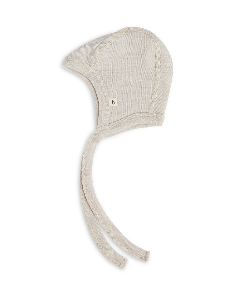 Baby helmet with string in 100% organic merino wool, Thin quality - 1 layer of fabric, OEKO-TEX® Baby helmet with string in 100% organic merino wool, Thin quality - 1 layer of fabric, OEKO-TEX®