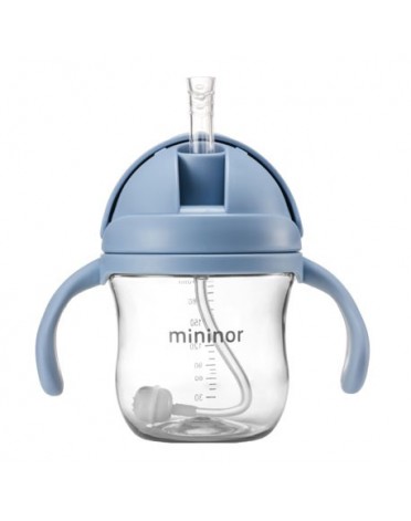 MININOR,  Strohhalmbecher - Tropffrei, 220 ml, Hellblau,
