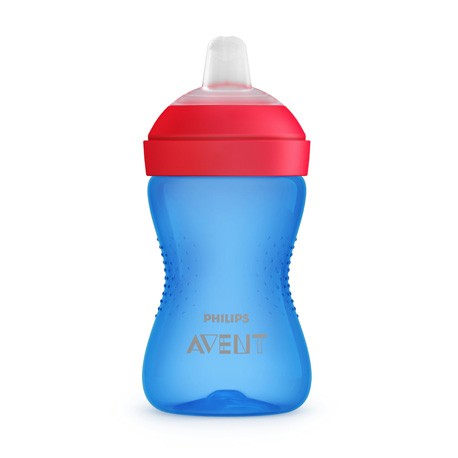 Philips Avent, Weicher Becher mit Trinkschnabel, bissfest,  Blau/Rot , Ab 9 Mon.