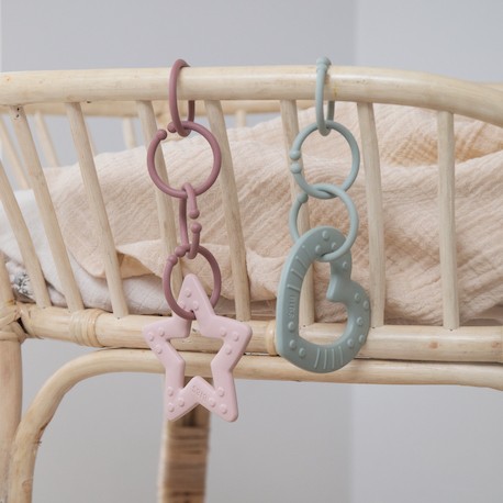 Bibs Baby Bitie, Beißring, Star, Baby Blue