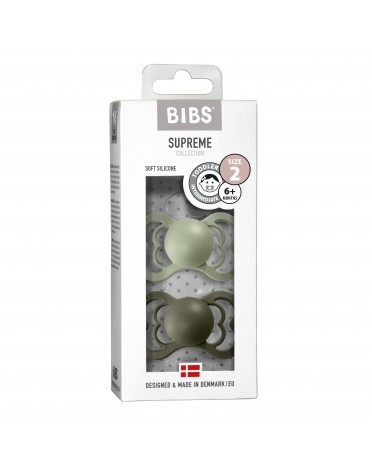 BIBS Supreme - 2er Pack,  Gr. 2 (Ab 6 Mon.), Symmetrisch - Silikon