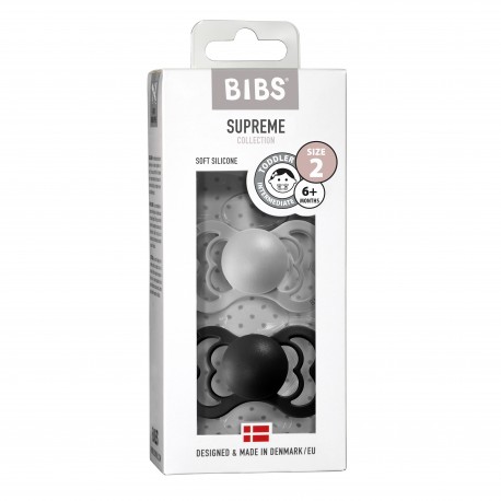 BIBS Supreme - 2er Pack,  Gr. 2 (Ab 6 Mon.), Symmetrisch - Silikon