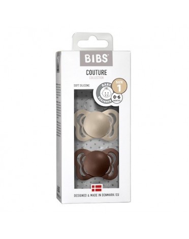 BIBS Couture - 2er Pack,  Gr. 1 (0-6 Mon.), Anatomisch - Silikon