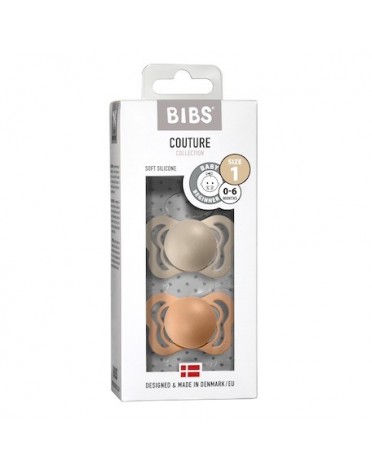 BIBS Couture - 2er Pack,  Gr. 1 (0-6 Mon.), Anatomisch - Silikon