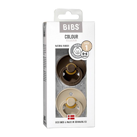 BIBS Colour - 2er Pack,  Gr. 1 (0-6 Mon.), Rund - Latex