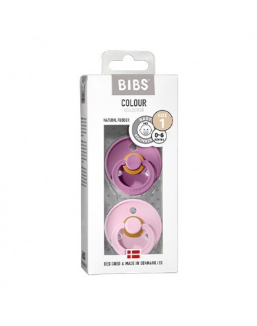 BIBS Colour - 2er Pack,  Gr. 1 (0-6 Mon.), Rund - Latex
