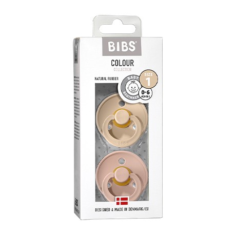 BIBS Colour - 2er Pack,  Gr. 1 (0-6 Mon.), Rund - Latex
