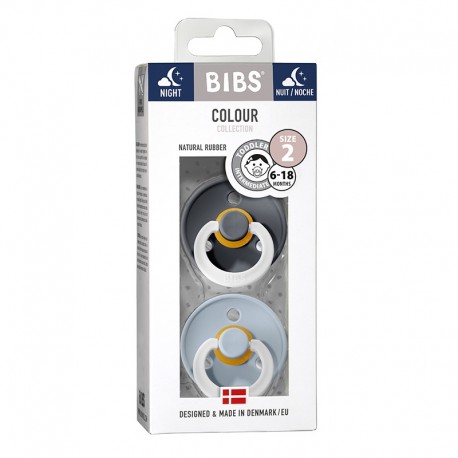 BIBS Colour - 2er Pack, Gr. 2 (6+ Mon.), Rund - Latex