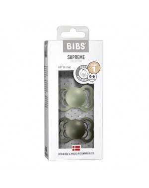 BIBS Supreme - 2er Pack,  Gr. 1 (0-6 Mon.),  Symmetrisch - Silikon