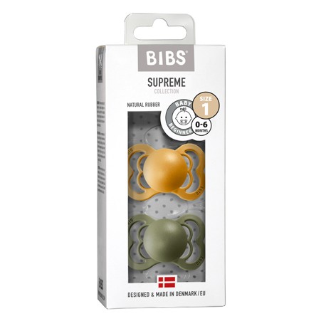 BIBS Supreme - 2er Pack,  Gr. 1 (0-6 Mon.), Symmetrisch - Latex