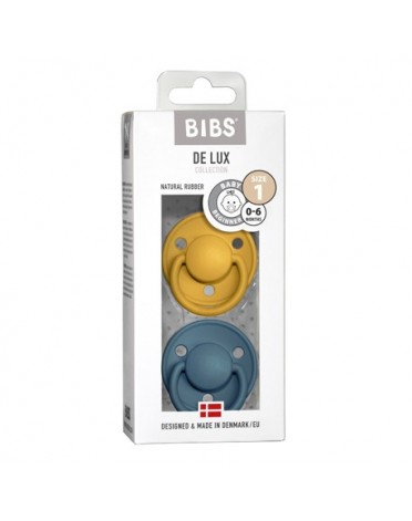 BIBS De Lux - 2er Pack,  Gr. 1 (0-6 Mon.), Rund - Latex
