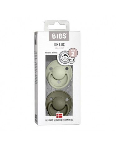 BIBS De Lux - 2er Pack,  Gr. 2 (Ab 6 Mon.), Rund - Latex