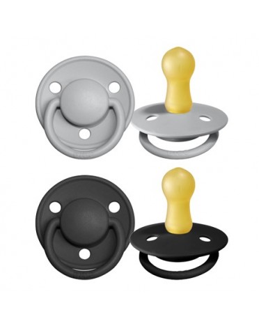 BIBS De Lux - 2er Pack,  Gr. 2 (Ab 6 Mon.), Rund - Latex