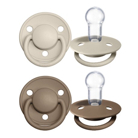 BIBS De Lux - 2er Pack,  One size (0-36 Mon.), Rund - Silikon