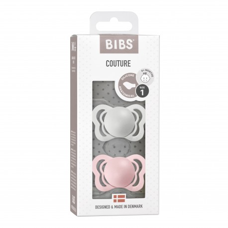 BIBS Couture - 2er Pack,  Gr. 1 (0-6 Mon.), Anatomisch - Silikon