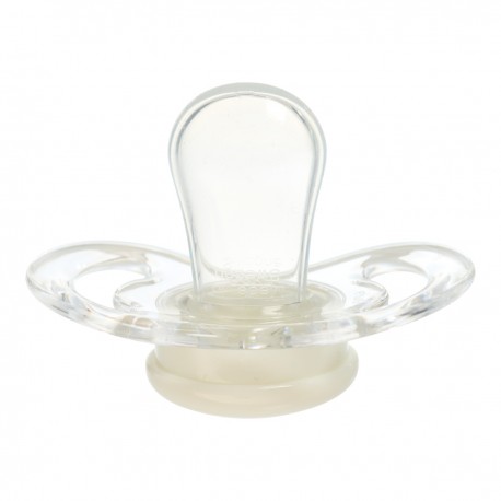 ESSKA Happy Mini Night,  Gr. 1 (0-6 Mon.), Symmetrisch - Silikon, Schnuller mit Namen , 5er-Pack