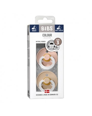 BIBS Colour - 2er Pack,  Gr. 3 (Ab 18 Mon.), Rund - Latex