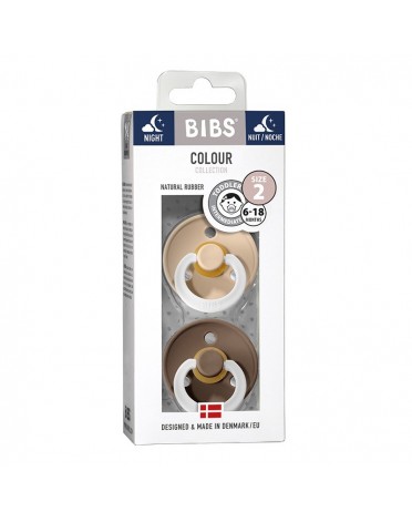 BIBS Colour - 2er Pack,  Gr. 2 (Ab 6 Mon.),  Rund - Latex