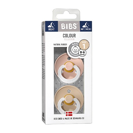 BIBS Colour - 2er Pack,  Gr. 1 (0-6 Min.), Rund - Latex