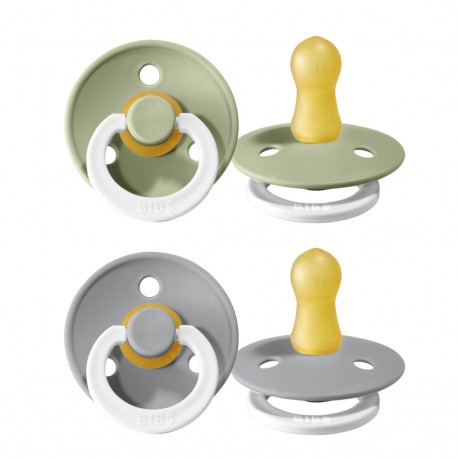 BIBS Colour - 2er Pack,  Gr. 1 (0-6 Min.), Rund - Latex