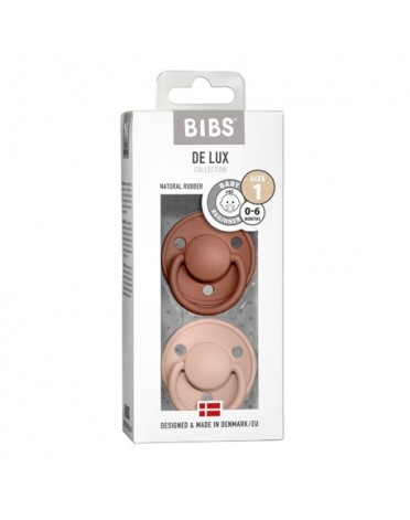 BIBS De Lux - 2er Pack,  Gr. 1 (0-6 Mon.), Rund - Latex
