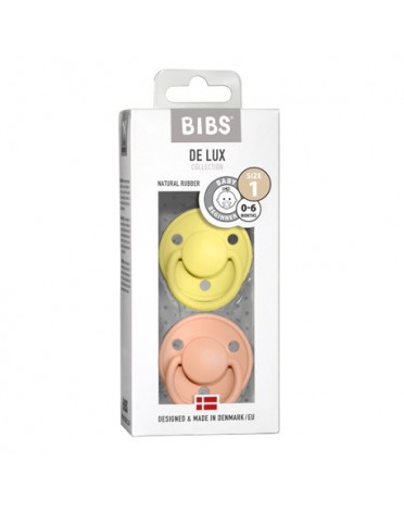 BIBS De Lux - 2er Pack,  Gr. 1 (0-6 Mon.), Rund - Latex